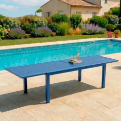 Tavolo da giardino allungabile in alluminio 12 persone (200/320 x 100 cm) Murano Blu Salotto Da Giardino|Tavoli Da Giardino