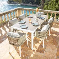 Best Tavolo da giardino allungabile alluminio 12 posti Amalfi Bianco Salotto Da Giardino|Tavoli Da Giardino