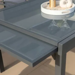 Online Tavolo da giardino allungabile in vetro 10 posti (135/270 x 90 cm) Murano Salotto Da Giardino|Tavoli Da Giardino