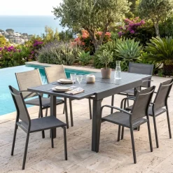 Online Tavolo da giardino allungabile alluminio 8 posti Murano Grigio Salotto Da Balcone|Salotto Da Giardino