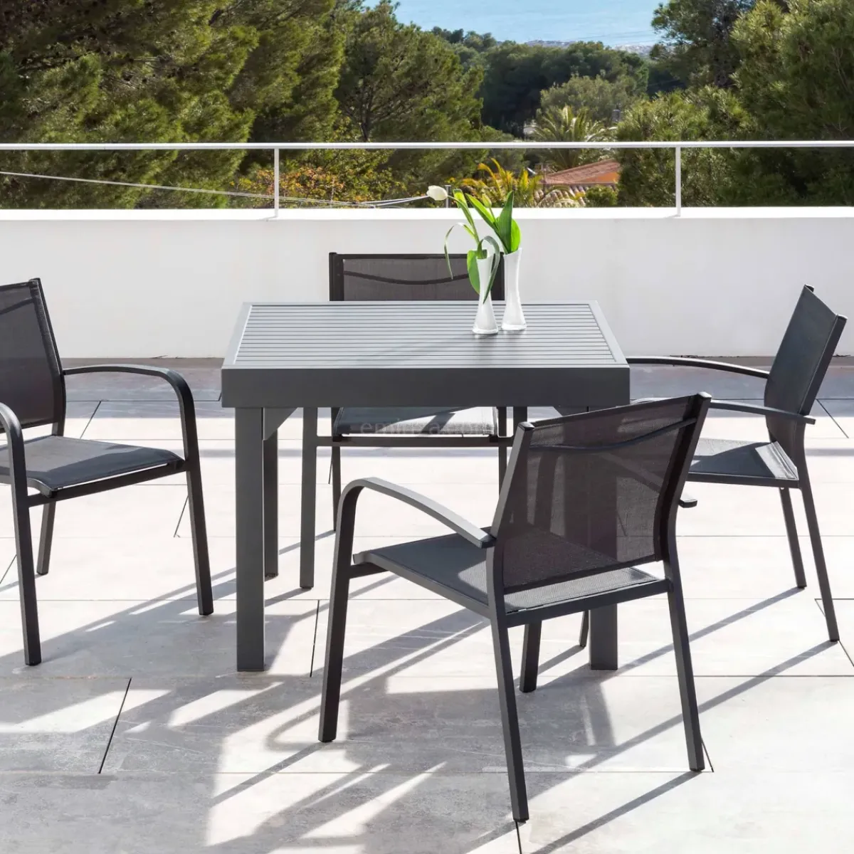 Online Tavolo da giardino allungabile alluminio 8 posti Murano Grigio Salotto Da Balcone|Salotto Da Giardino