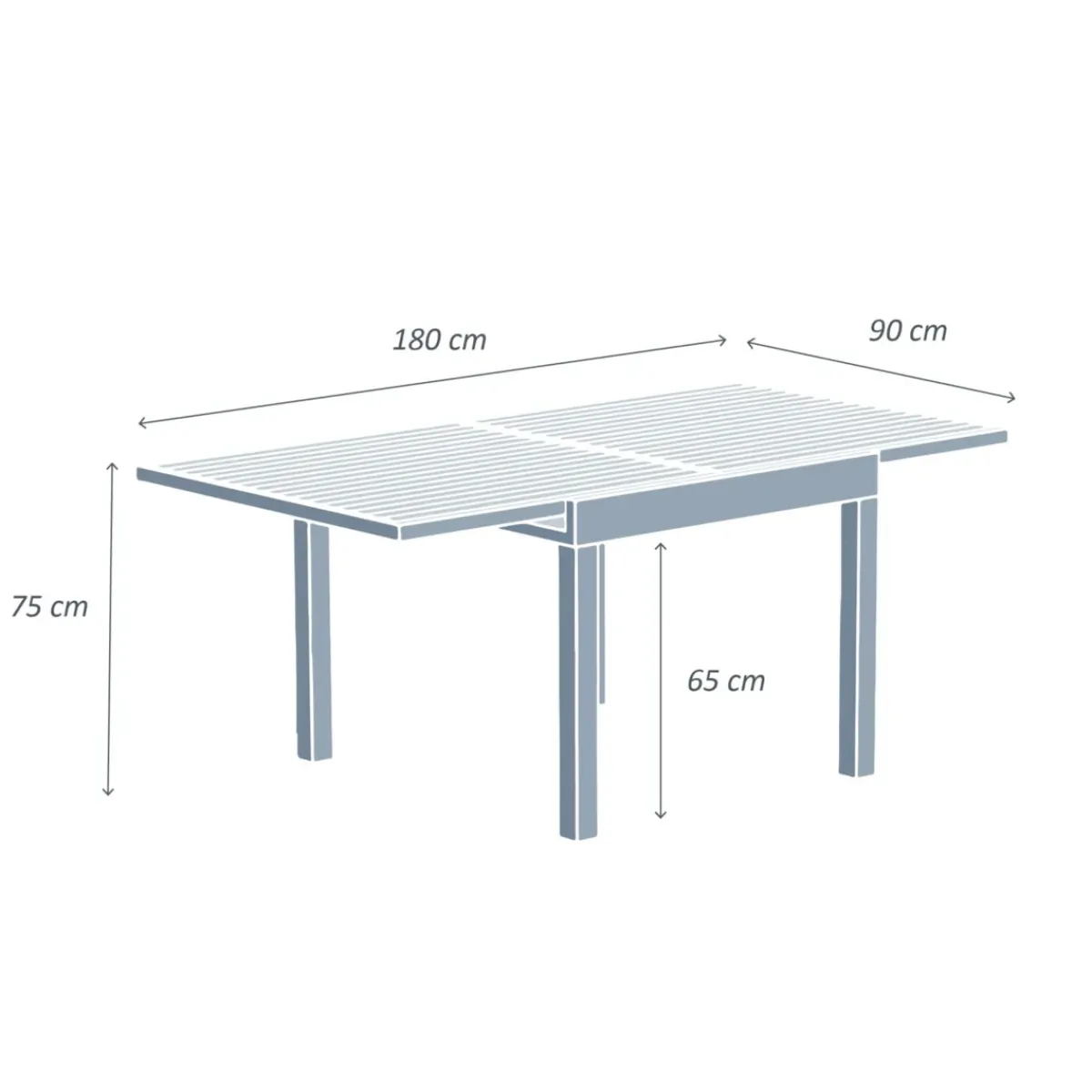 Online Tavolo da giardino allungabile alluminio 8 posti Murano Grigio Salotto Da Balcone|Salotto Da Giardino