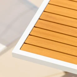 Best Tavolo da giardino allungabile 10 posti Alluminio effetto legno Murano (270 x 90 cm) Bianco Salotto Da Giardino|Tavoli Da Giardino
