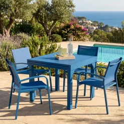 Tavolo da giardino allungabile in alluminio 8 posti Murano Salotto Da Balcone|Salotto Da Giardino