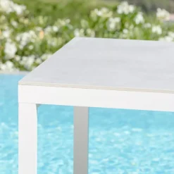 New Tavolo da giardino 8 posti allumino e ceramica Kore Bianco e Salotto Da Giardino|Tavoli Da Giardino
