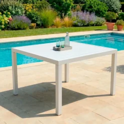 Clearance Tavolo da giardino quadrato Alluminio 8 posti (136 x 136 cm) Murano Salotto Da Balcone|Salotto Da Giardino