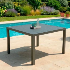 Online Tavolo da giardino quadrato alluminio 8 posti (136 x 136 cm) Murano Grigio Salotto Da Balcone|Salotto Da Giardino