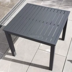Online Tavolo da giardino quadrato alluminio 4 posti (89 x 89 cm) Murano Grigio Salotto Da Balcone|Salotto Da Giardino