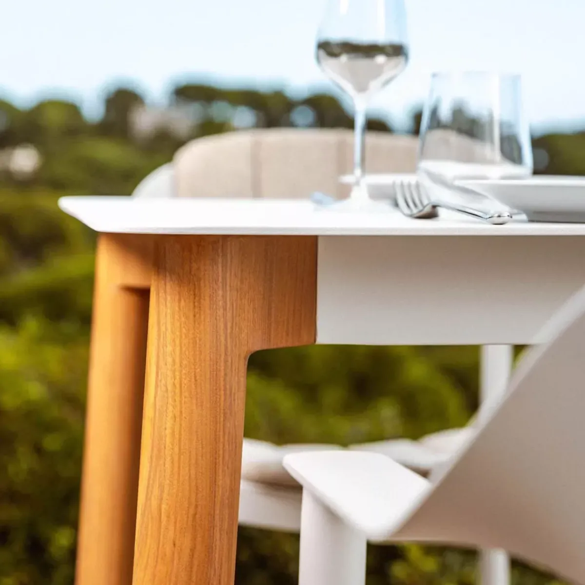 Tavolo da giardino quadrato in alluminio 2 posti Monte Carlo Salotto Da Balcone|Salotto Da Giardino