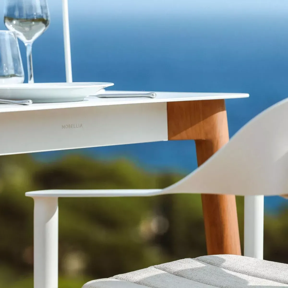 Tavolo da giardino quadrato in alluminio 2 posti Monte Carlo Salotto Da Balcone|Salotto Da Giardino