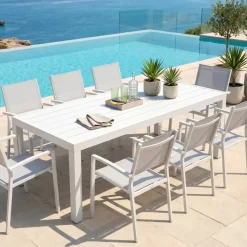 Best Tavolo da giardino rettangolare 8 posti Alluminio Murano (210 x 100 cm) Salotto Da Giardino|Tavoli Da Giardino
