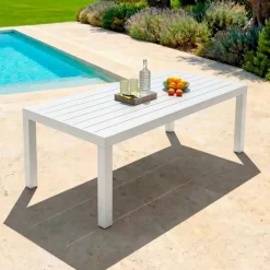 Hot Tavolo da giardino rettangolare in alluminio 10 posti (240 x 120 cm) Murano Salotto Da Giardino|Tavoli Da Giardino