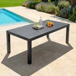 Discount Tavolo da giardino rettangolare alluminio 8 posti (210 x 100 cm) Murano Grigio Salotto Da Giardino|Tavoli Da Giardino