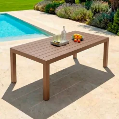 Sale Tavolo da giardino rettangolare in alluminio per 8 persone (210 x 100 cm) Murano Salotto Da Giardino|Tavoli Da Giardino