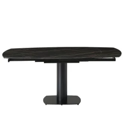 Tavolo rettangolare allungabile con prolunga in ceramica (120 cm) Kryo Nero