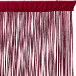 Outlet Tenda a fili (90 x H200 cm) Tinta unita Rosso granata Tende