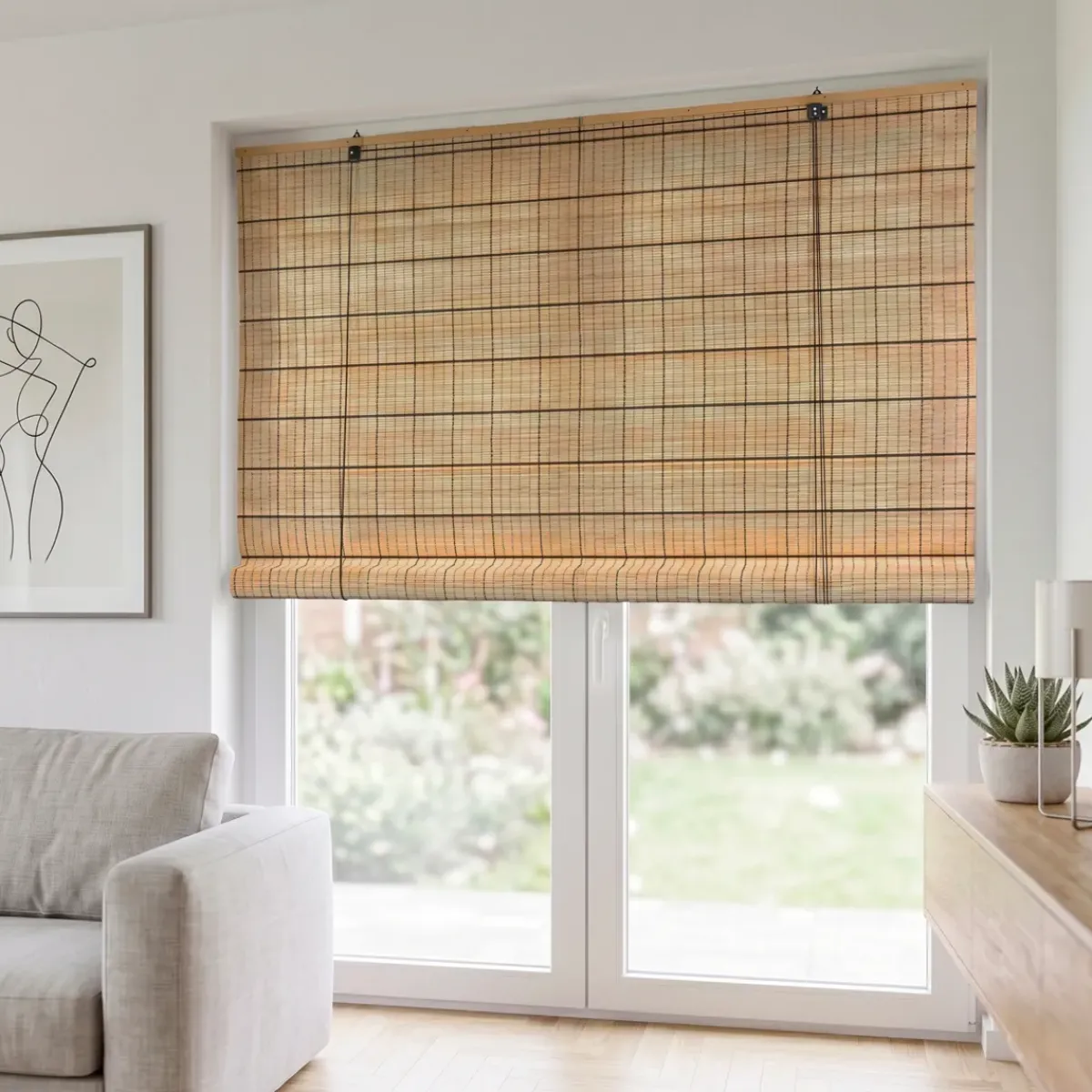 Hot Tenda a rullo con bastoncini di bambù (150 x 180 cm) Bali Tende A Rullo