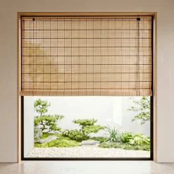 Outlet Tenda a rullo con bastoncini di bambù (200 x 200 cm) Bali Tende A Rullo