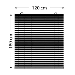 Tenda a rullo con lamelle (120 x 180 cm) Bambù Tende A Rullo