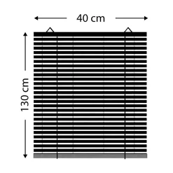 Best Tenda a rullo con lamelle (40 x H130 cm) Bambù Cioccolato Tende A Rullo