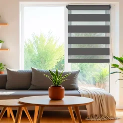 Outlet Tenda a rullo Giorno/Notte (75 x 250 cm) Grigio Tende A Rullo
