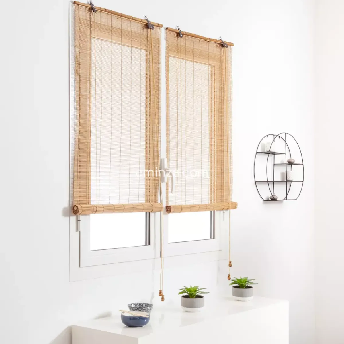 Sale Tenda a rullo in legno (60 x H180 cm) Bambù Beige Tende A Rullo
