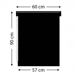 Outlet Tenda a rullo oscurante (60 x H90 cm) Tinta unita Tende A Rullo