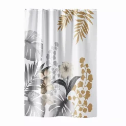 Tenda da doccia con anelli (180 x 200 cm) Kelly Bianco