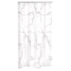 Tenda da doccia con anelli (180 x 200 cm) Marmo Grigio
