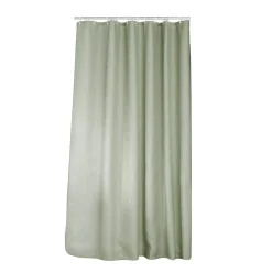 Tenda da doccia con effetto tessuto ad anelli (180 x 200 cm) Quarzo Verde salvia
