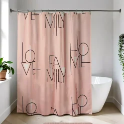 Tenda da doccia in Peva (180 x 180 cm) Minimalist Rosa cipria