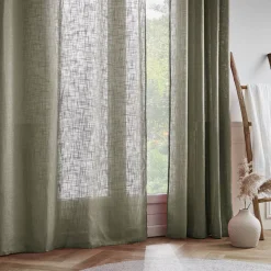 Clearance Tenda effetto lino larga (400 x 240 cm) Robin Tende Trasparenti