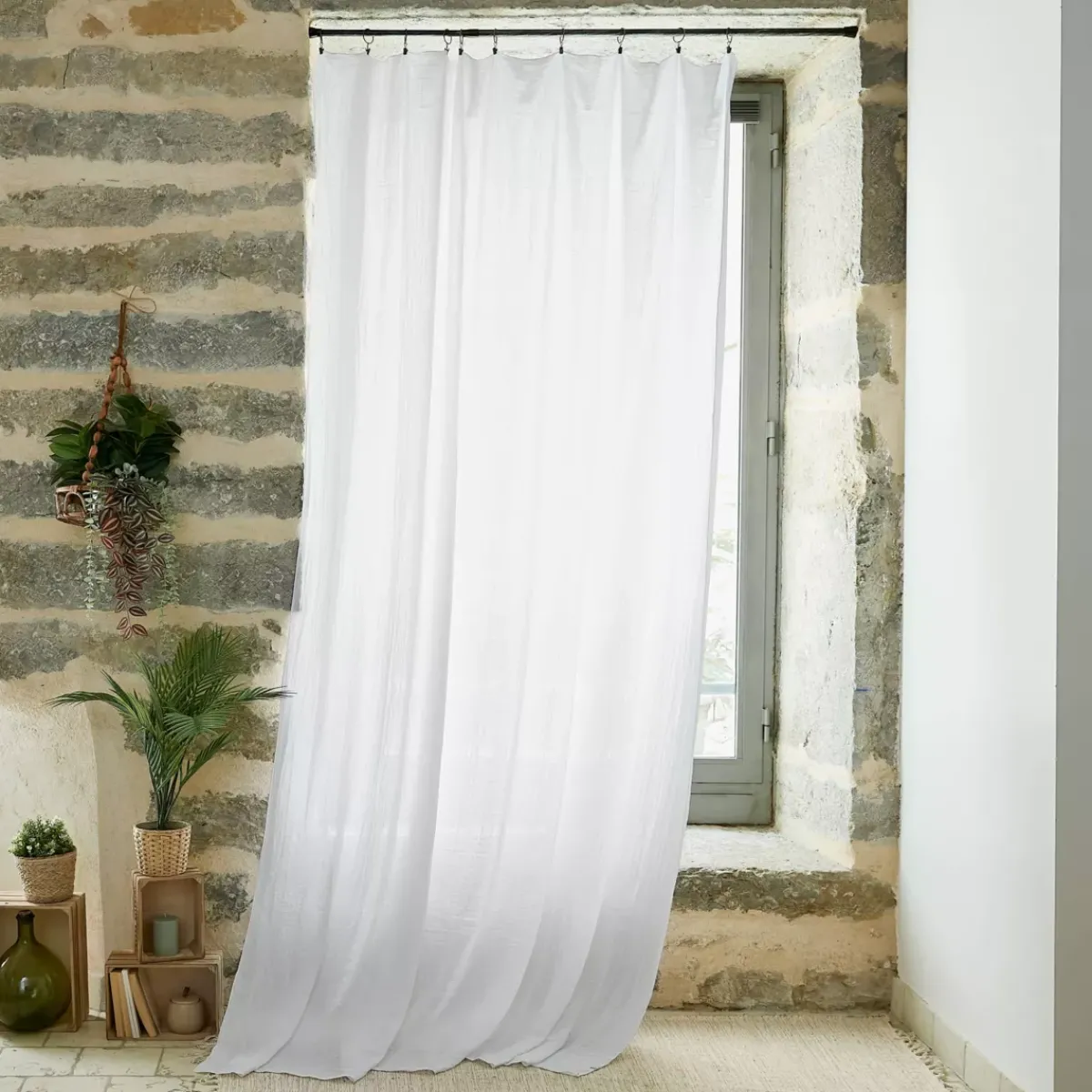 Tenda garza di cotone regolabile (180 x max 300 cm) Gaïa chantilly Tende