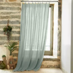 Online Tenda garza di cotone regolabile (180 x max 300 cm) Gaïa Verde eucalypto Tende