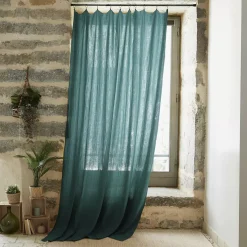 Best Tenda garza di cotone regolabile (180 x max 300 cm) Gaïa Blu anatra Tende