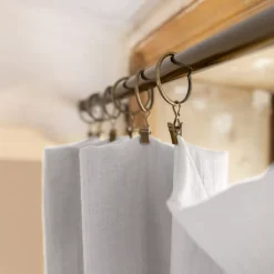 Clearance Tenda garza di cotone regolabile Gaïa Grigio nuvola Tende