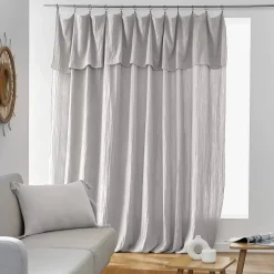 Clearance Tenda garza di cotone regolabile Gaïa Grigio nuvola Tende