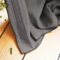 Tenda garza di cotone regolabile (140 x max 300 cm) Gaïa Grigio granito Tende