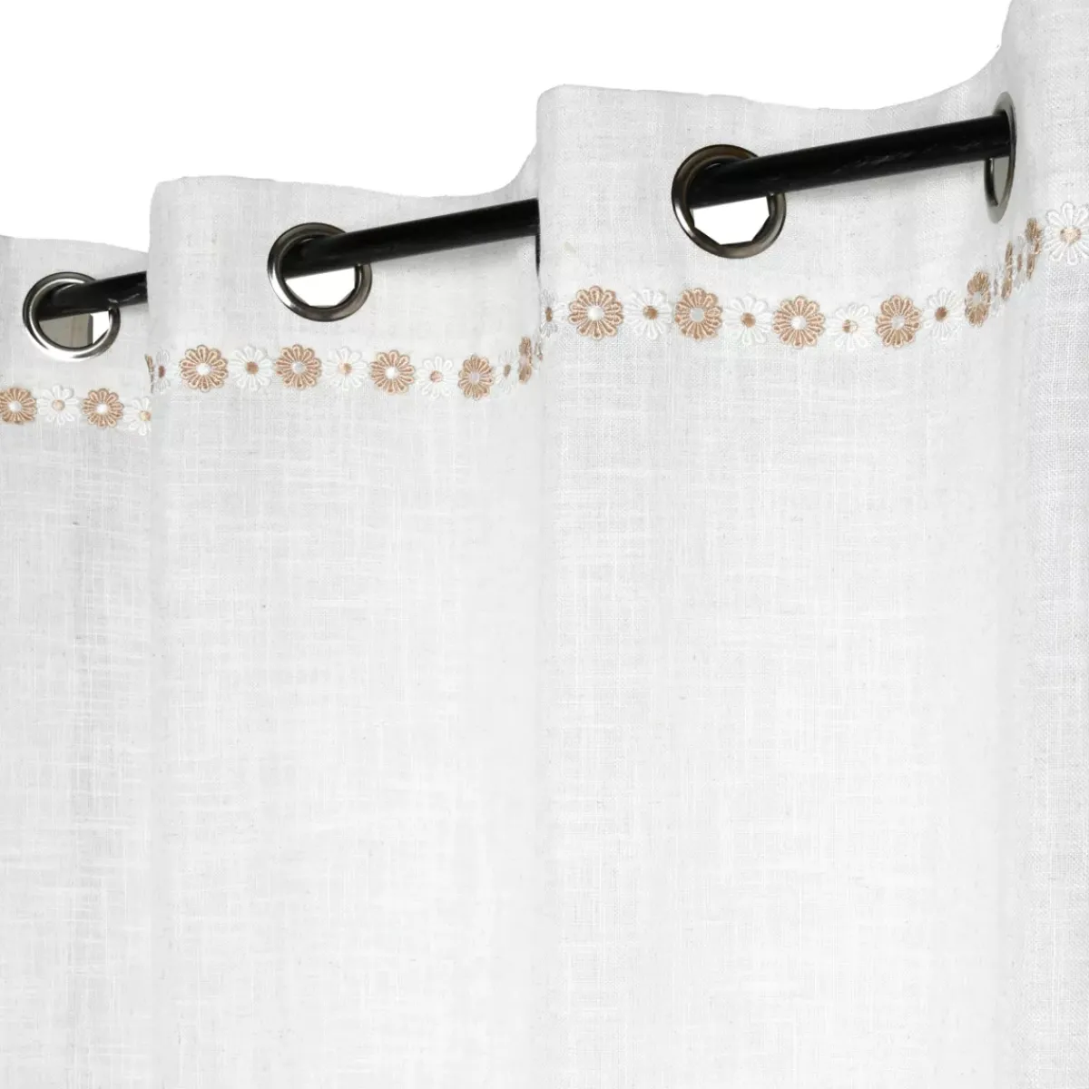Tenda in cotone ricamato (140 x 260 cm) Camille Tende