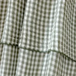 Outlet Tenda in doppio voile di cotone regolabile (140 x max 180 cm) Gaïa vichy Verde rosmarino Tende