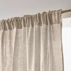 Outlet Tenda in garza di cotone a passanti nascosti (140 x 240 cm) Gaïa pampa Tende