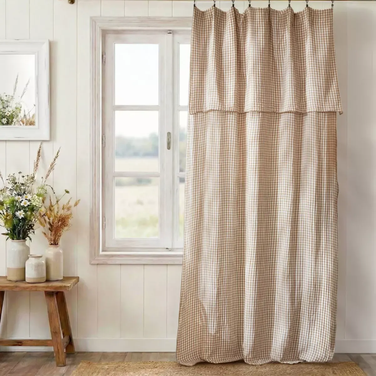 Sale Tenda in garza di cotone regolabile (140 x max 180 cm) Gaïa Tende