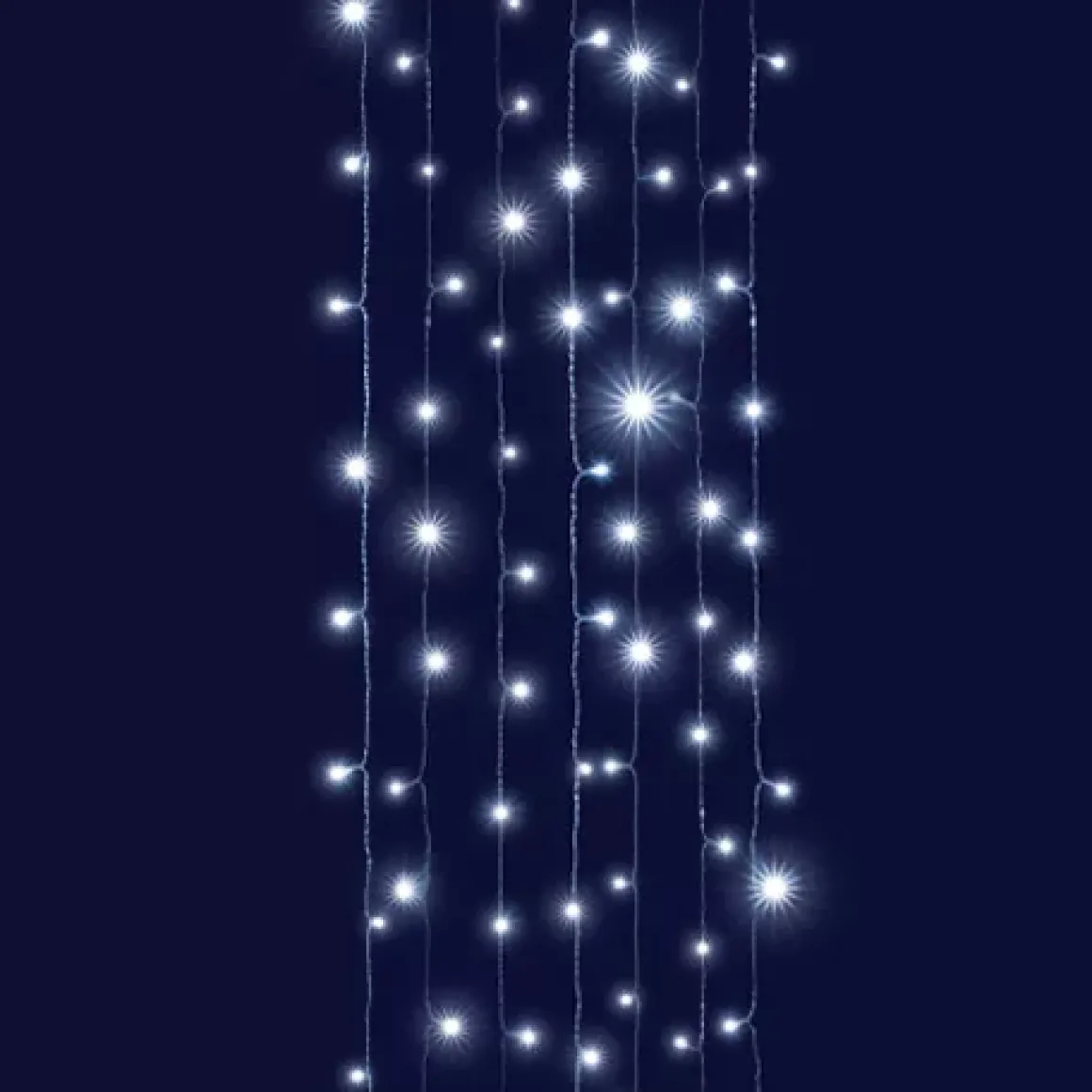 Tenda luminosa interconnettibile H2 m L2 m 96 LED Caduta di neve Bianco freddo