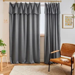 Sale Tenda lyocell Tencel™ regolabile Olivia granito Tende