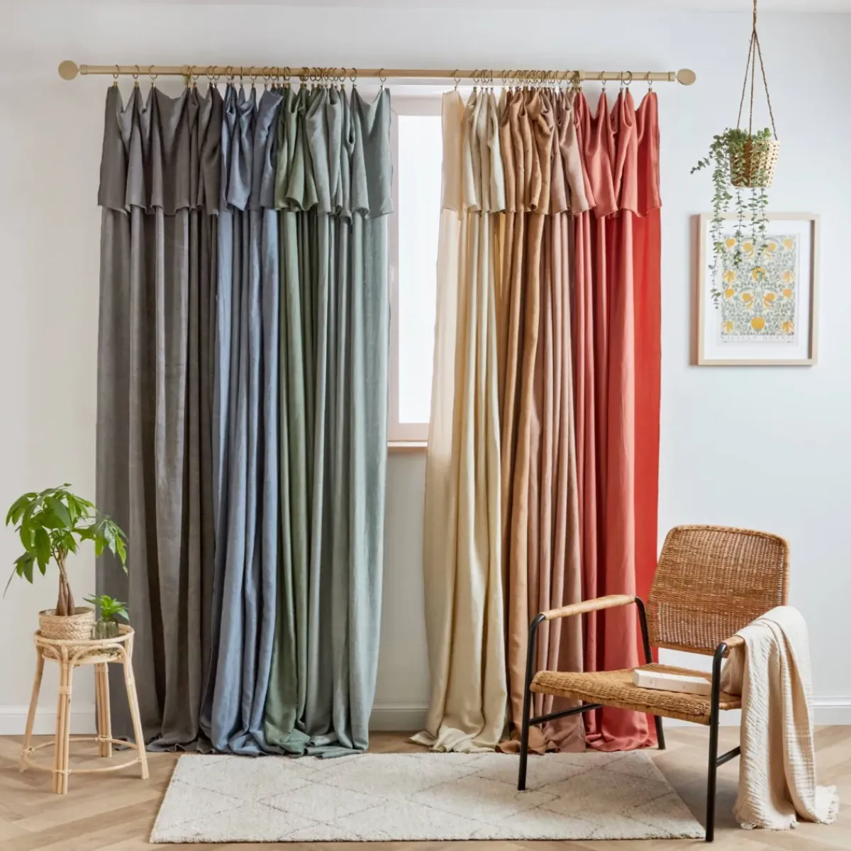 Outlet Tenda lyocell Tencel™ regolabile Olivia Pampa Tende