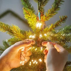 Tenda per albero Flashing light Alt. 1,80 m Bianco caldo 408 LED