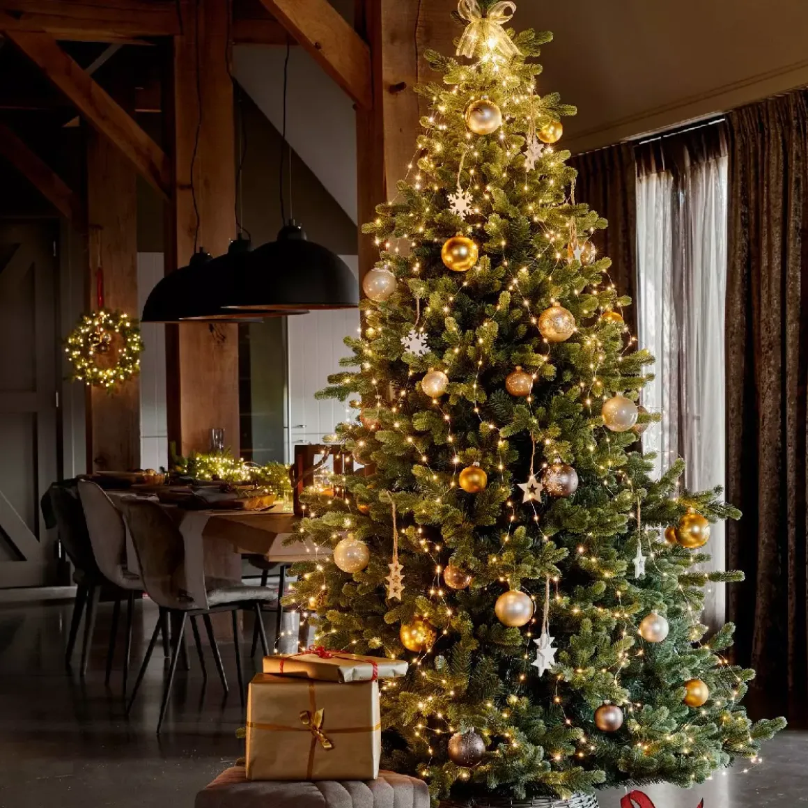 Tenda per albero Flashing light Alt. 2,40 m Bianco caldo 832 LED