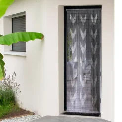 Tenda per porta bambù (90 x 200 cm) Chevron Tende