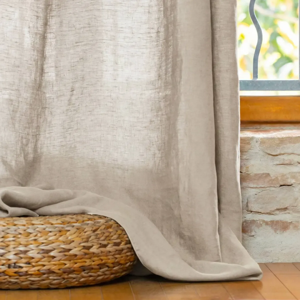 Outlet Tenda regolabile lino lavato (140 x max 270 cm) Louise Tende