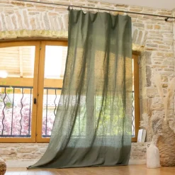 Outlet Tenda regolabile lino lavato (140 x max 270 cm) Louise Tende